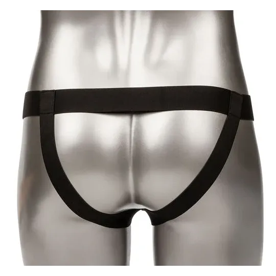 Estensione del pene in silicone 5 cm CalExotics con imbracatura color pelle chiara – accessorio intimo per allungamento