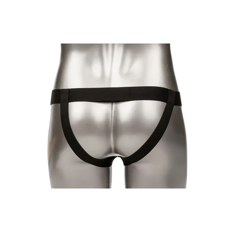 Estensione del pene in silicone 5 cm CalExotics con imbracatura color pelle chiara – accessorio intimo per allungamento