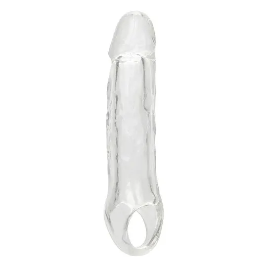 CalExotics Performance Maxx Clear 5.5 transparente Penisverlängerung, Übersichtsbild, verlängert und verdickt diskret.