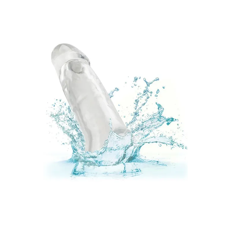 CalExotics Performance Maxx Clear 5.5 transparente Penisverlängerung, Übersichtsbild, verlängert und verdickt diskret.
