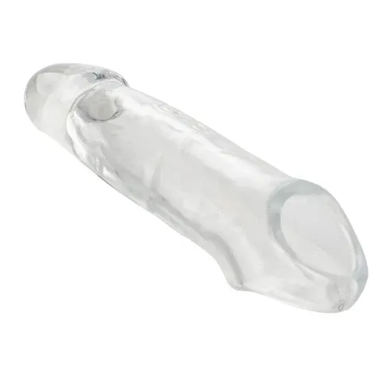 CalExotics Performance Maxx Clear 5.5 transparente Penisverlängerung, Übersichtsbild, verlängert und verdickt diskret.