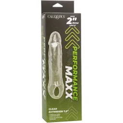 CalExotics Performance Maxx Clear durchsichtige Penisextension, hohl mit ultraweichem Kopf 5 cm.