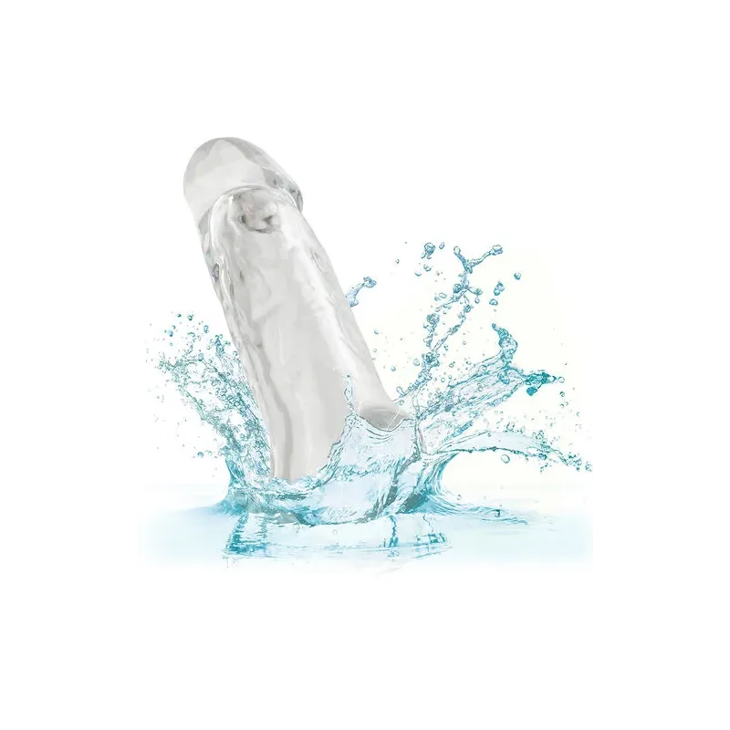 CalExotics Performance Maxx Clear durchsichtige Penisextension, hohl mit ultraweichem Kopf 5 cm.