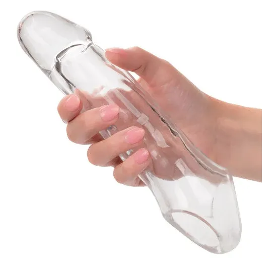 CalExotics Performance Maxx Clear durchsichtige Penisextension, hohl mit ultraweichem Kopf 5 cm.