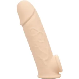Penishülle CALEXOTICS Performance Maxx Life-Like 7 aus Silikon in hautfarben mit Hodenring