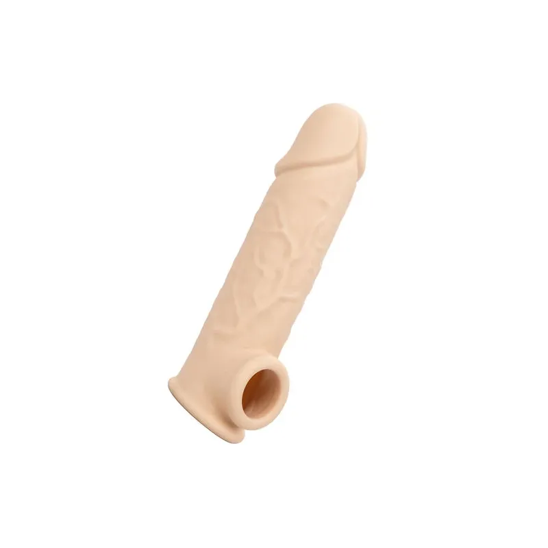 Penishülle CALEXOTICS Performance Maxx Life-Like 7 aus Silikon in hautfarben mit Hodenring