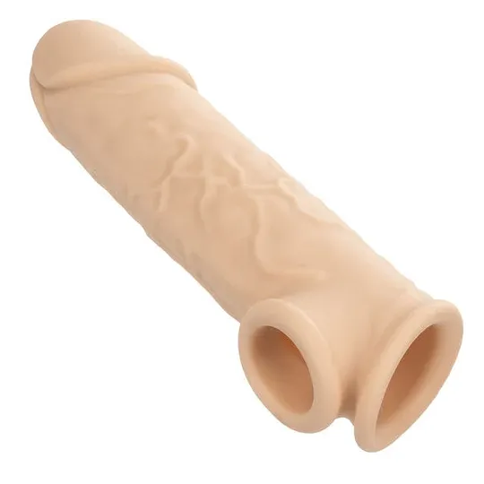 Penishülle CALEXOTICS Performance Maxx Life-Like 7 aus Silikon in hautfarben mit Hodenring