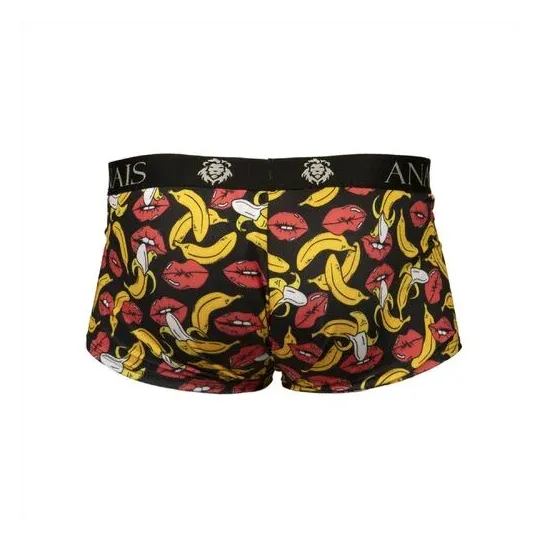 Boxer banana homme imprimé fruit ANAIS MEN en lycra doux, couleur jaune banane, coupe sportive