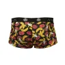 Boxer banana homme imprimé fruit ANAIS MEN en lycra doux, couleur jaune banane, coupe sportive