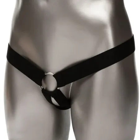 Extension pénienne réaliste CalExotics Performance Maxx avec harnais peau claire, silicone liquide ajoute 5cm.