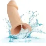 Extension pénienne réaliste CalExotics Performance Maxx avec harnais peau claire, silicone liquide ajoute 5cm.