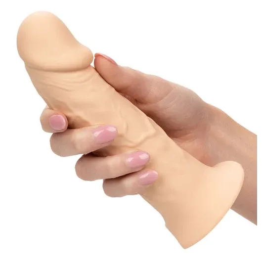 Extension pénienne réaliste CalExotics Performance Maxx avec harnais peau claire, silicone liquide ajoute 5cm.