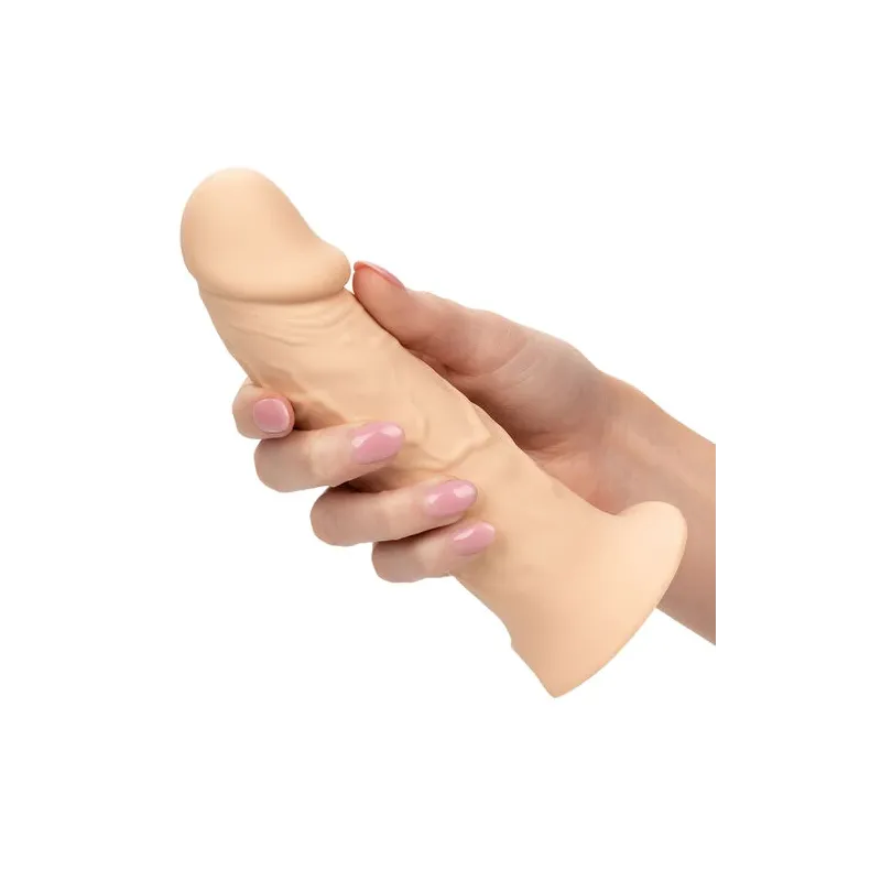Extension pénienne réaliste CalExotics Performance Maxx avec harnais peau claire, silicone liquide ajoute 5cm.