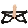 Extension pénienne réaliste CalExotics Performance Maxx avec harnais peau claire, silicone liquide ajoute 5cm.