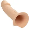 Extension pénienne réaliste CalExotics Performance Maxx avec harnais peau claire, silicone liquide ajoute 5cm.