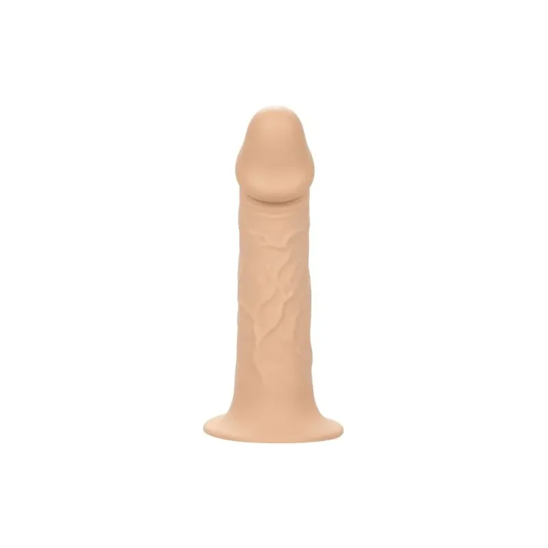 Extension pénienne réaliste CalExotics Performance Maxx avec harnais peau claire, silicone liquide ajoute 5cm.