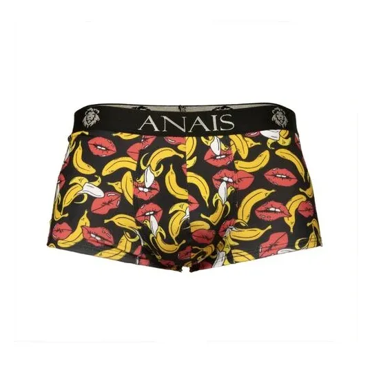 Boxer banana homme imprimé fruit ANAIS MEN en lycra doux, couleur jaune banane, coupe sportive