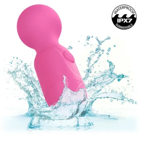 Masajeador recargable Calexotics rosa, 10 vibraciones, silicona suave, diseño ergonómico para bienestar sensorial.