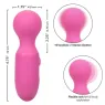 Rechargeable massager Calexotics pink, 10 vibration modes, soft silicone, ergonomic design for sensory wellness.