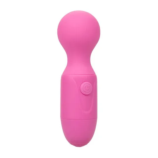 Masseur rechargeable Calexotics rose, 10 vibrations, en silicone souple, design ergonomique pour bien-être sensoriel.