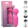 Masseur rechargeable Calexotics rose, 10 vibrations, en silicone souple, design ergonomique pour bien-être sensoriel.