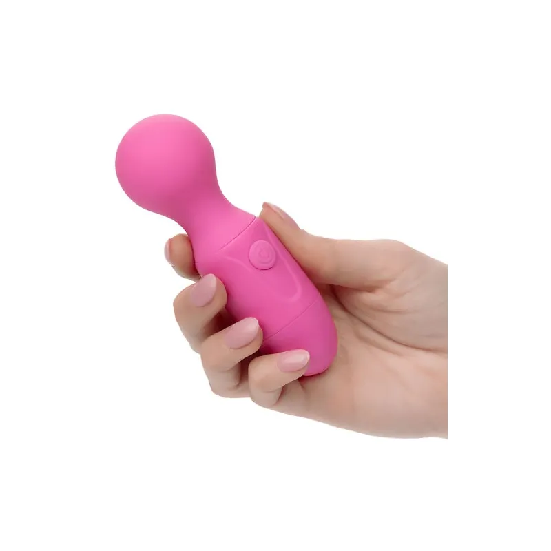 Rechargeable massager Calexotics pink, 10 vibration modes, soft silicone, ergonomic design for sensory wellness.