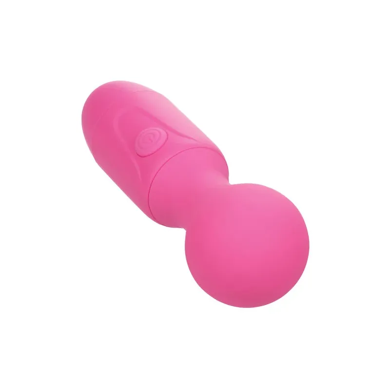 Rechargeable massager Calexotics pink, 10 vibration modes, soft silicone, ergonomic design for sensory wellness.
