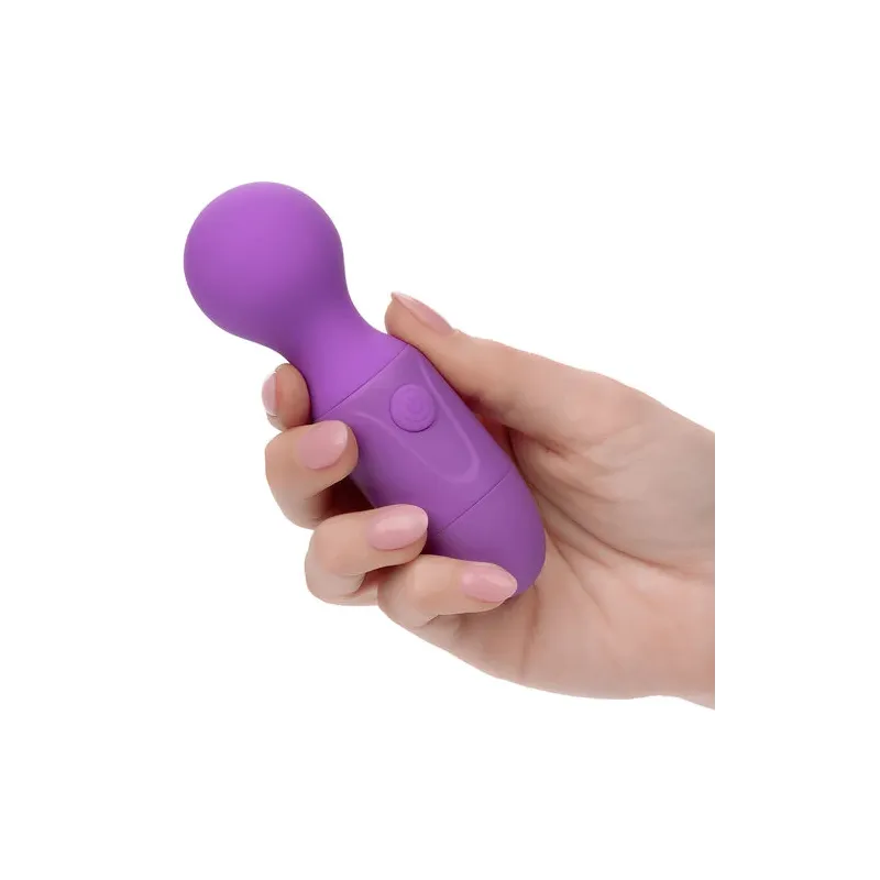 Massageur rechargeable violet CALEXOTICS à cou flexible et 10 modes de vibration pour bien-être.
