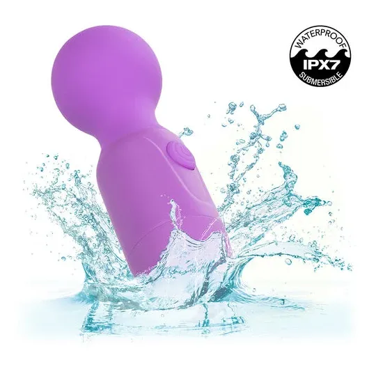 Massageur rechargeable violet CALEXOTICS à cou flexible et 10 modes de vibration pour bien-être.