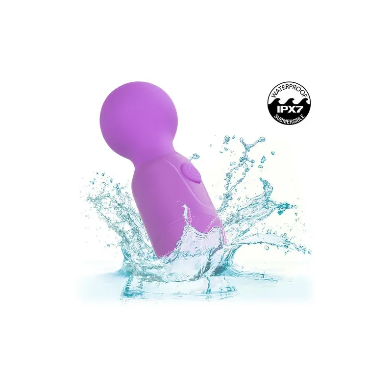 Massageur rechargeable violet CALEXOTICS à cou flexible et 10 modes de vibration pour bien-être.