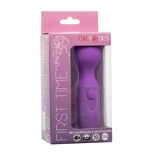 Massageur rechargeable violet CALEXOTICS à cou flexible et 10 modes de vibration pour bien-être.