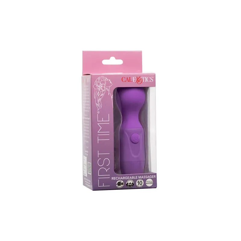 Massageur rechargeable violet CALEXOTICS à cou flexible et 10 modes de vibration pour bien-être.