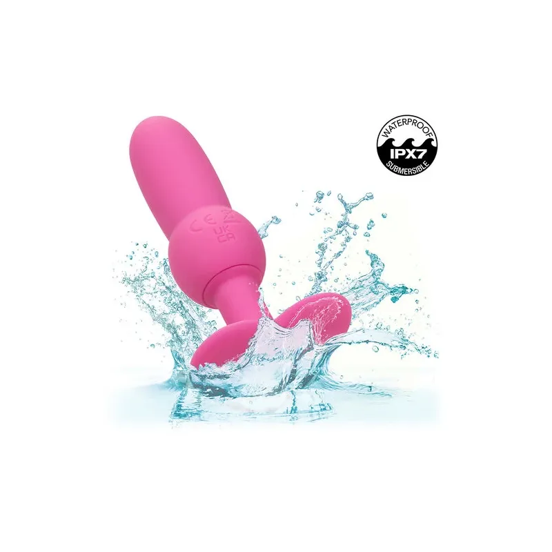 Sonde anale plug perlée vibrante rose CALEXOTICS First Time 10 vibrations silicone étanche.
