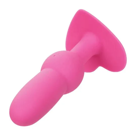 Vibrierender Perlen-Analplug von CALEXOTICS First Time in Rosa, 10 Vibrationen, Silikon, wasserdicht.