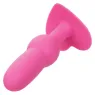 Sonde anale plug perlée vibrante rose CALEXOTICS First Time 10 vibrations silicone étanche.