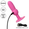 Vibrierender Perlen-Analplug von CALEXOTICS First Time in Rosa, 10 Vibrationen, Silikon, wasserdicht.