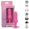 Vibrierender Perlen-Analplug von CALEXOTICS First Time in Rosa, 10 Vibrationen, Silikon, wasserdicht.