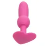 Plug anal vibrante perlado CALEXOTICS First Time rosa, 10 vibraciones, silicona, impermeable.