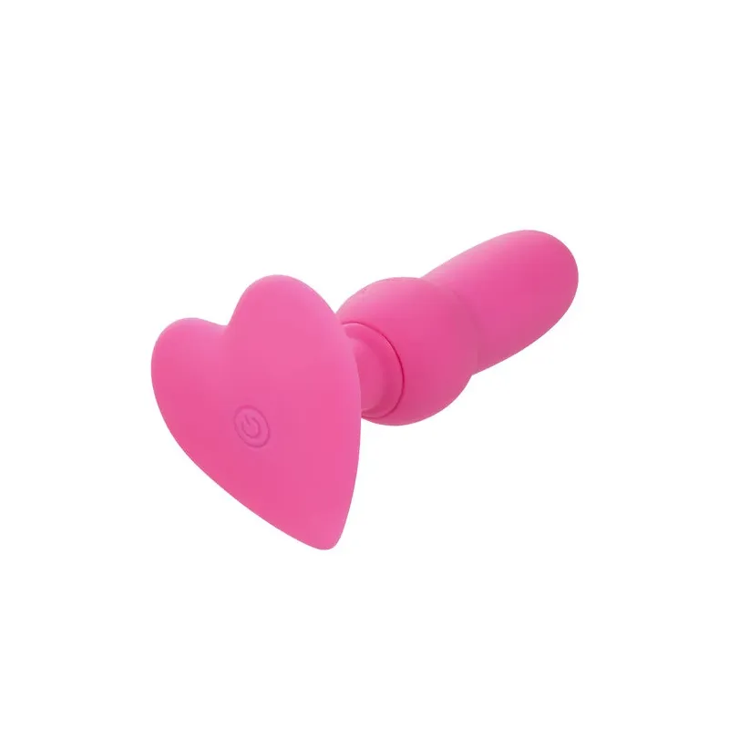 Vibrierender Perlen-Analplug von CALEXOTICS First Time in Rosa, 10 Vibrationen, Silikon, wasserdicht.