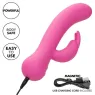 Vibrateur lapin rechargeable Calexotics en silicone rose avec double stimulation et moteurs indépendants