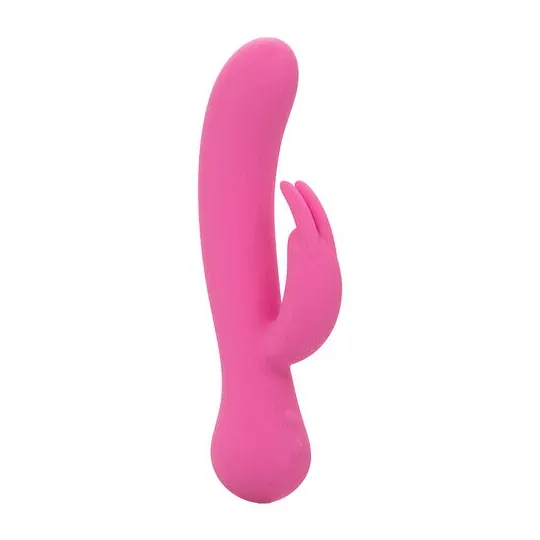 Vibrateur lapin rechargeable Calexotics en silicone rose avec double stimulation et moteurs indépendants