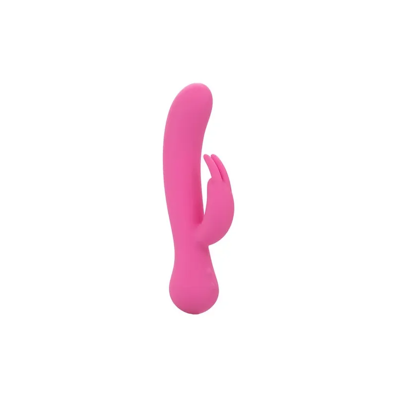 Vibrateur lapin rechargeable Calexotics en silicone rose avec double stimulation et moteurs indépendants