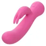 Vibrateur lapin rechargeable Calexotics en silicone rose avec double stimulation et moteurs indépendants