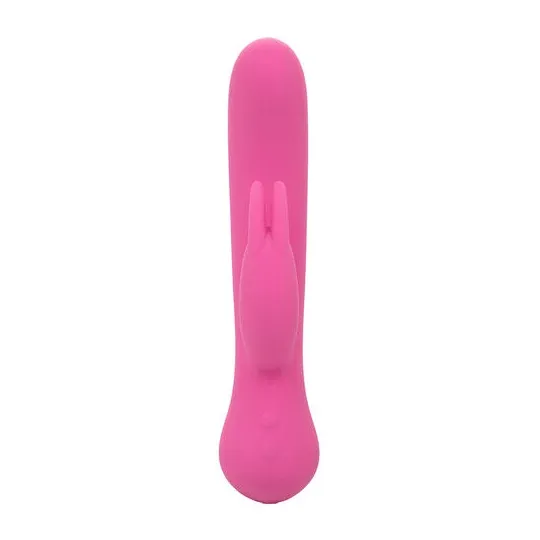 Vibrateur lapin rechargeable Calexotics en silicone rose avec double stimulation et moteurs indépendants