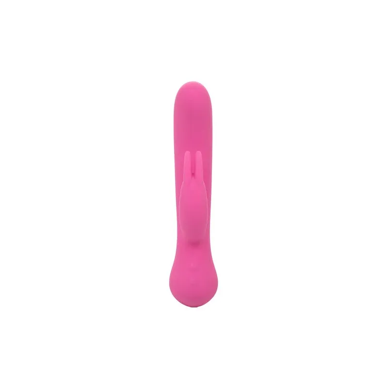 Vibrateur lapin rechargeable Calexotics en silicone rose avec double stimulation et moteurs indépendants