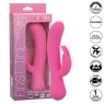 Vibrateur lapin rechargeable Calexotics en silicone rose avec double stimulation et moteurs indépendants