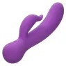 Vibrateur double stimulation rechargeable Calexotics violet avec tige incurvée et stimulateur clitoridien indépendant