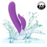 Vibrateur double stimulation rechargeable Calexotics violet avec tige incurvée et stimulateur clitoridien indépendant