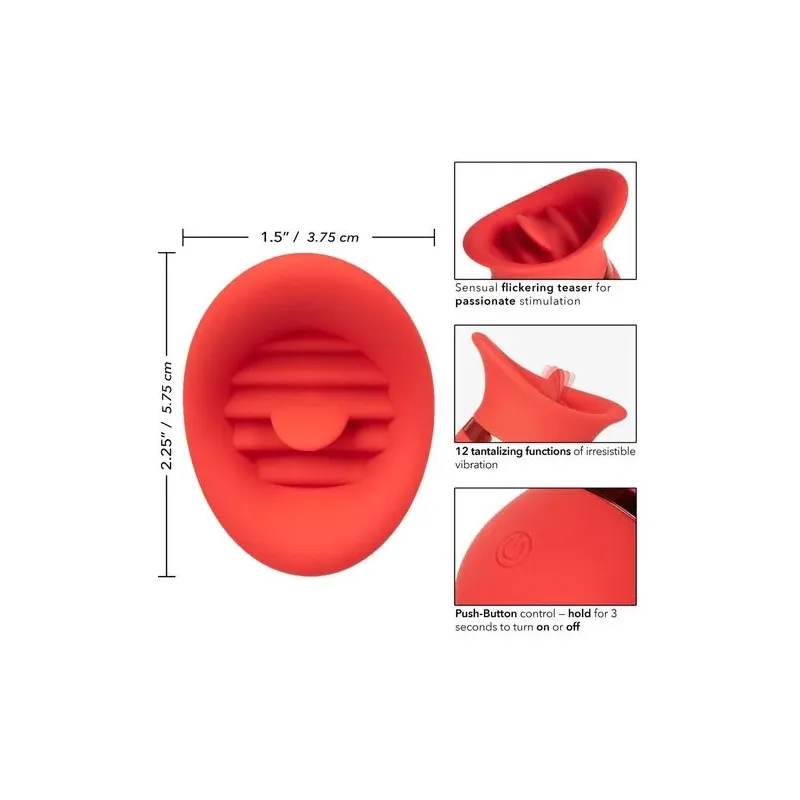 CALEXOTICS tongue vibrator with soft silicone tip and 12 vibration modes.