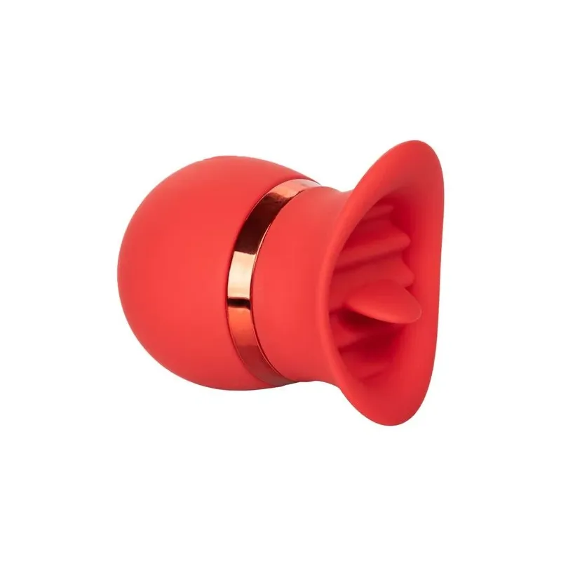 Masseur lingual vibrant CALEXOTICS avec pointe en silicone doux et 12 modes de vibration.
